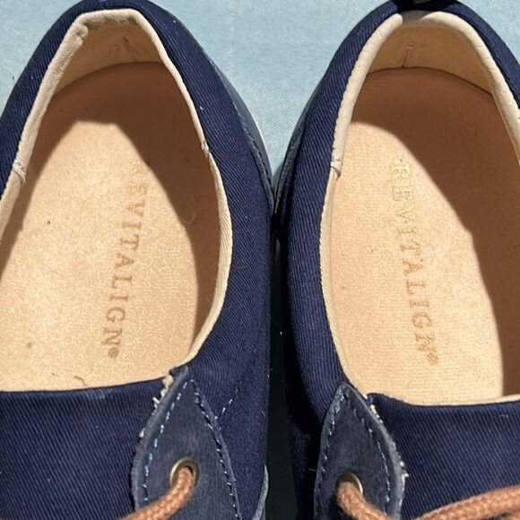 Revitalign Orthotic Shoes Brewster Canvas‎ Blue Waco Spenco size 12.5EE B37